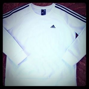 Adidas XL White Crewneck Sweatshirt